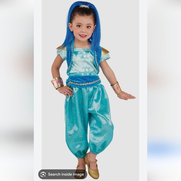 Kids Shimmer & Shine Blue and Gold Costume - NWT Size Small 4-6 - Picture 1 of 6
